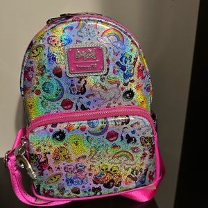 Loungefly Lisa Frank Iridescent Allover Print Mini Backpack